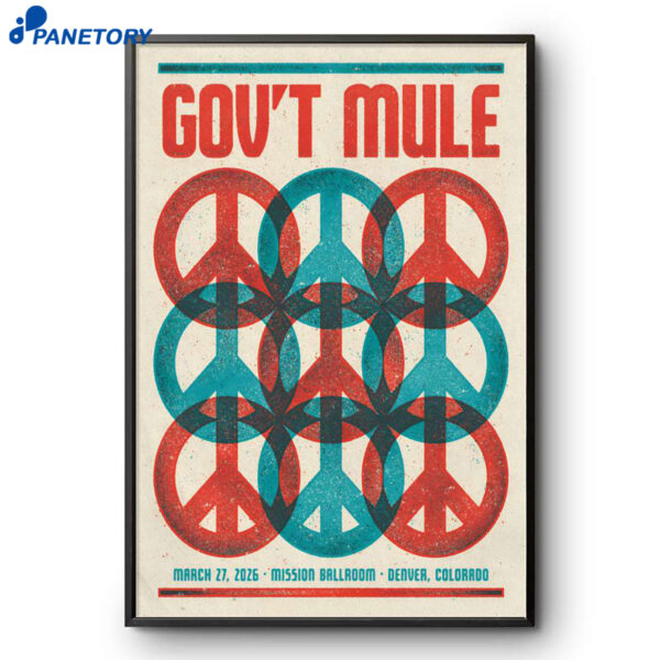 Gov't Mule Denver CO Event Mar 27 2026 Poster