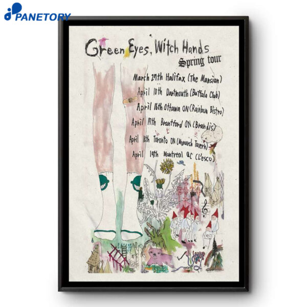 Green Eyes Witch Hands Spring Tour 2026 Poster