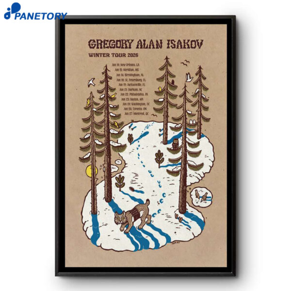 Gregory Alan Iskov Winter Tour 2026 Poster