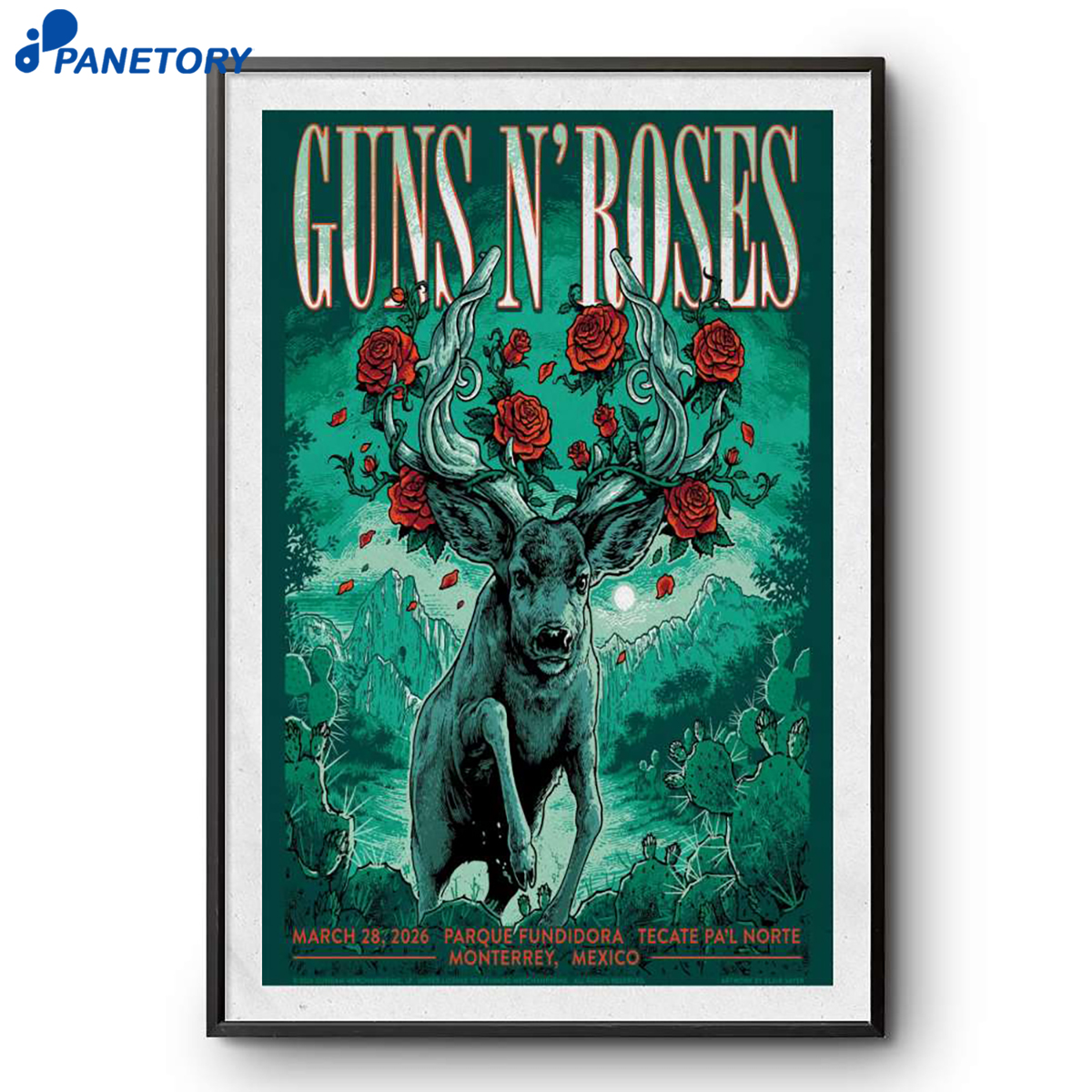 Guns N' Roses Monterrey Mexico Parque Fundidora Tour Mar 28 2026 Poster 2 Guns N' Roses Monterrey Mexico Parque Fundidora Tour Mar 28 2026 Poster