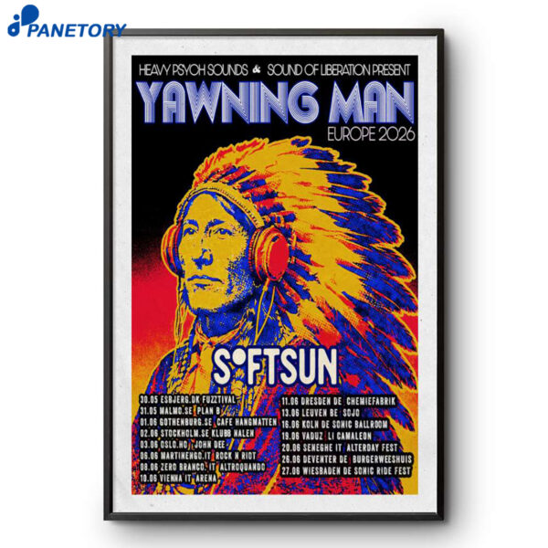 Heavy Psych Sounds And Yawning Man Softsun Europe 2026 Poster