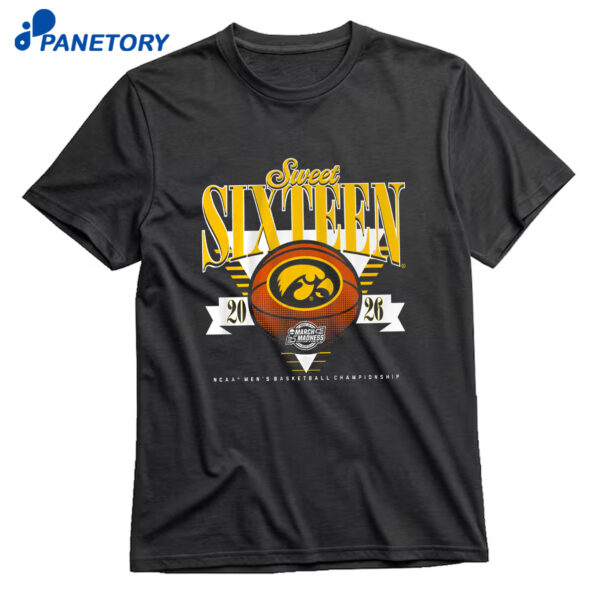 Iowa Hawkeyes MBB 2026 Sweet Sixteen Shirt