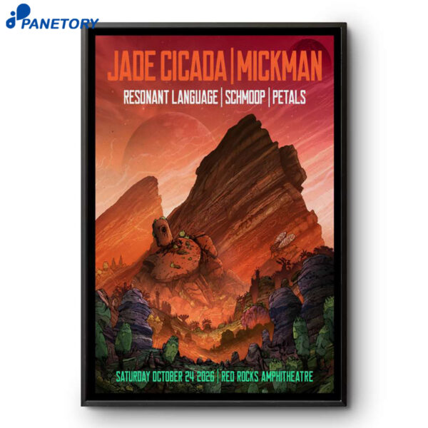 Jade Cicada And Mickman Red Rocks Amphitheatre Show Oct 24 2026 Poster
