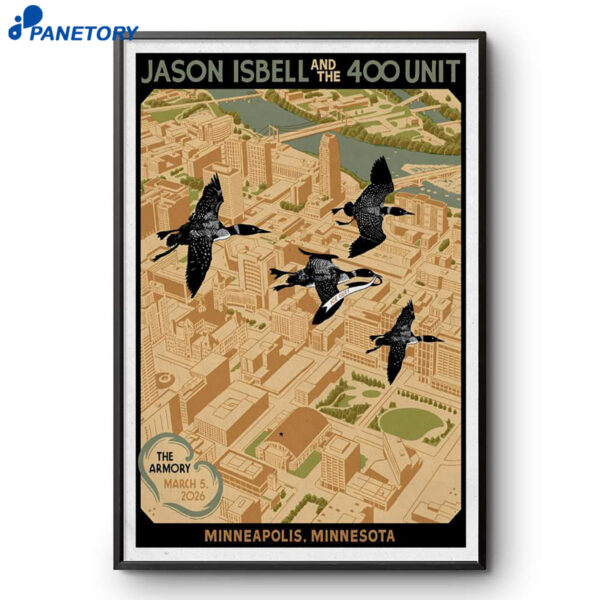 Jason Isbell And The 400 Unit Minneapolis MN Tour Mar 5 2026 Poster