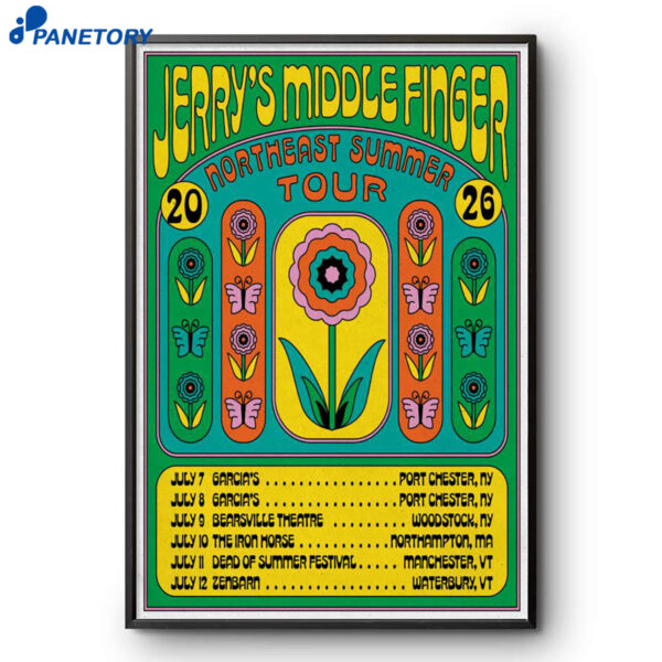 Jerry's Middle Finger Northeast Summer Tour Poster 2026