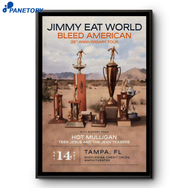 Jimmy Eat World Tampa FL Nov 14 2026 Poster