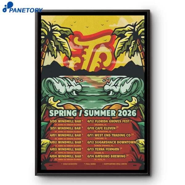 Joey Calderaio Spring & Summer Tour 2026 Poster