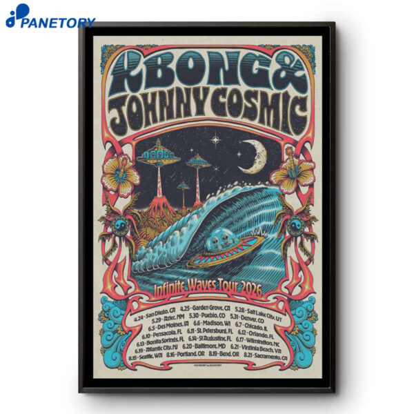Kbong And And Johnny Cosmic Infinite Waves Tour 2026 Poster