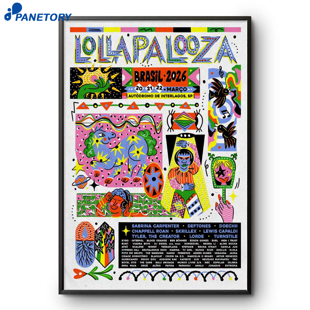 Lollapalooza Brasil Autódromo De Interlagos São Paulo Brazil Mar 20-22 2026 Poster 2 Lollapalooza Brasil Autódromo De Interlagos São Paulo Brazil Mar 20-22 2026 Poster