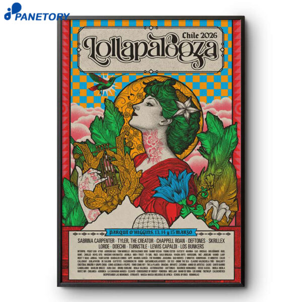 Lollapalooza Parque O Higgins Chicago Mar 13-15 2026 Poster