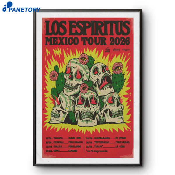 Los Espiritus Summer Tour 2026 Poster