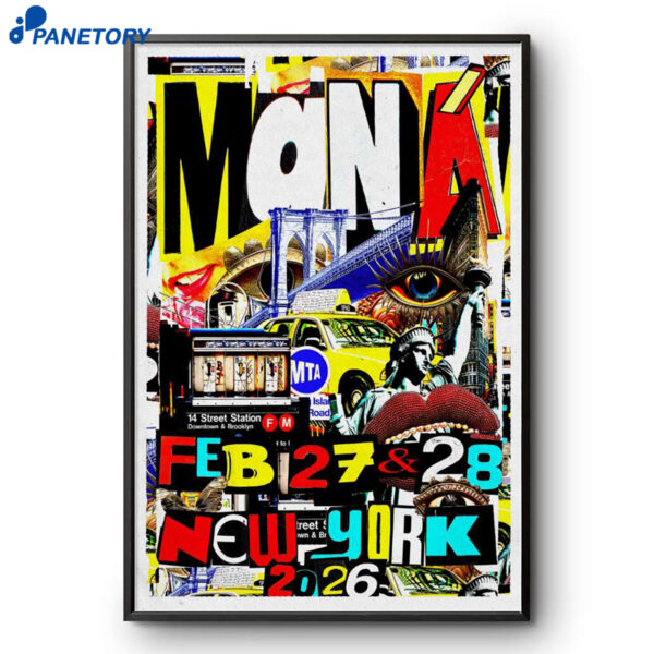 Maná New Your Feb 27-28 2026 Poster