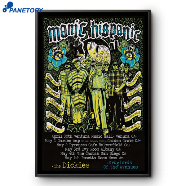 Manic Hispanic American Tour 2026 Poster