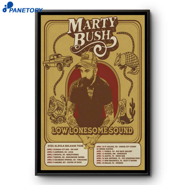 Marty Bush Album Release Tour 2026 Poster