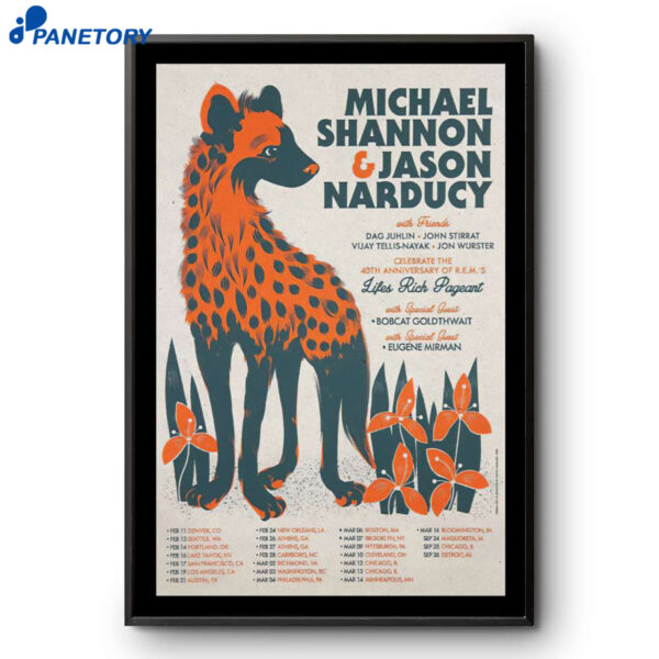 Michael Shannon Jason Narducy & Friends Lifes Tour 2026 Poster