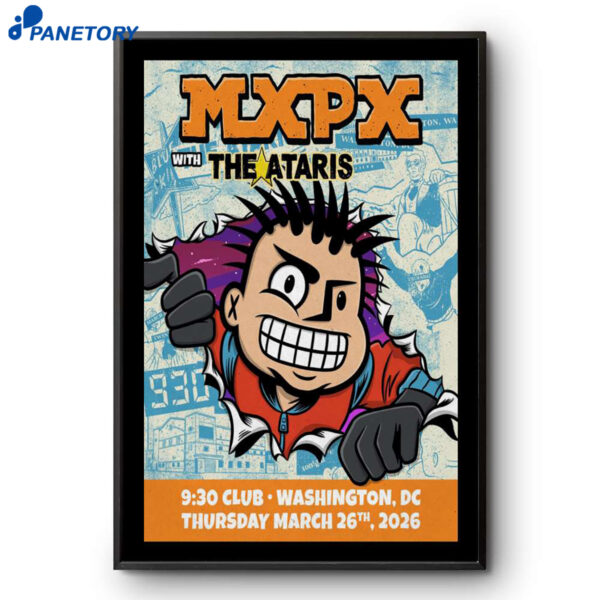 Mxpx March Club Washington DC 26 2026 9 30 Poster