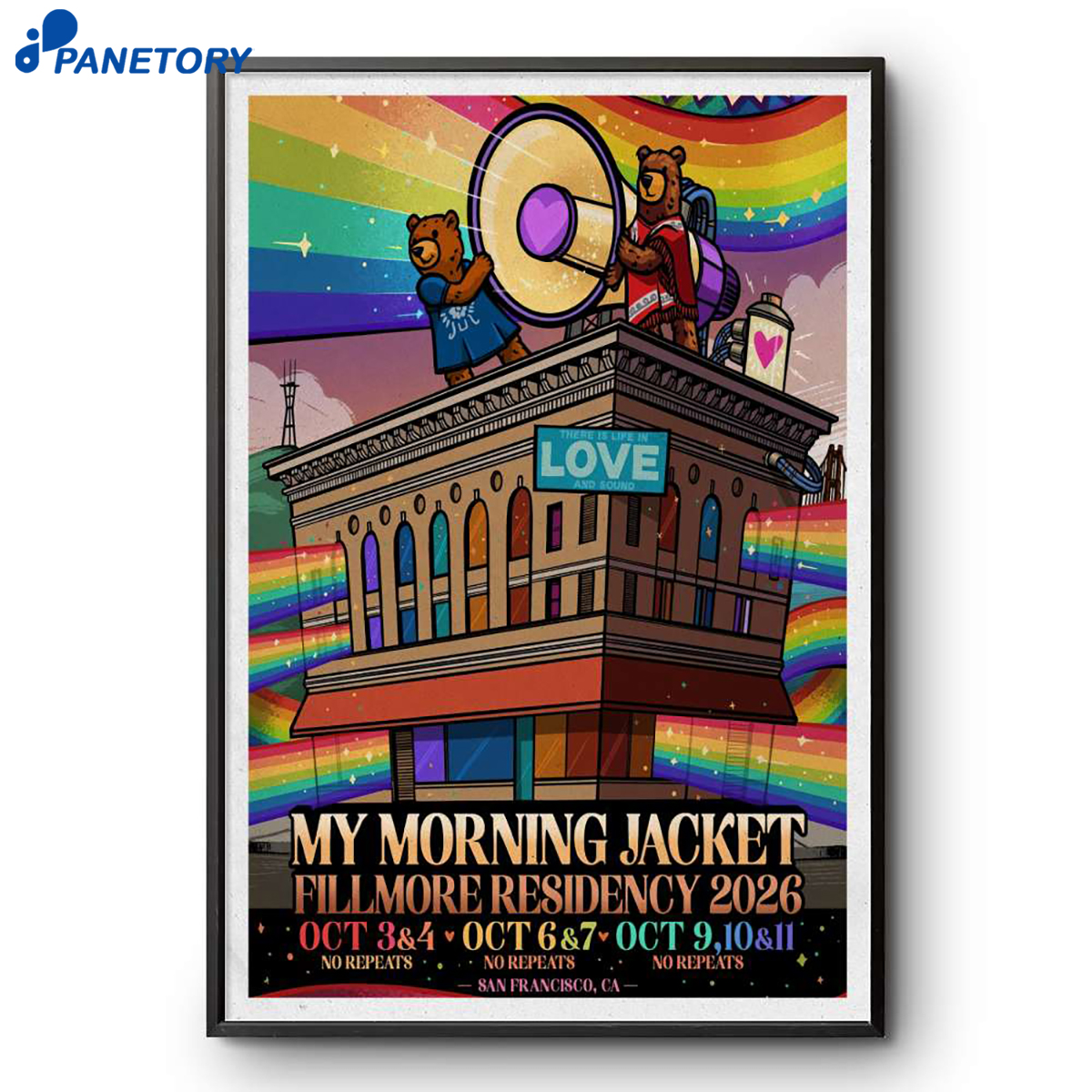 My Morning Jacket Shows The Fillmore San Francisco Ca Oct 3-11 2026 Poster 2 My Morning Jacket Shows The Fillmore San Francisco Ca Oct 3-11 2026 Poster