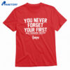 Nebraska Cornhuskers Mbb You Never Forget Your First Ncaa Tournament Win Shirt 1