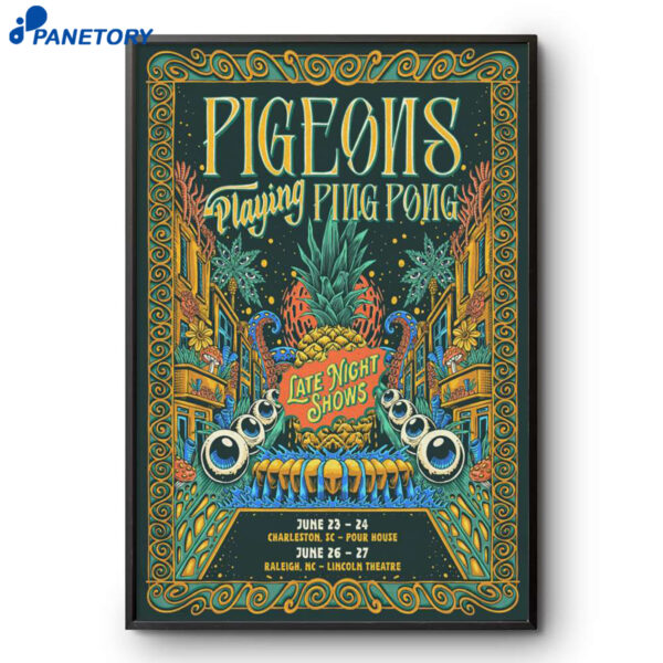 Pigeons Playing Ping Pong Charleston Pour House Charleston SC Jun 23-24 2026 Poster