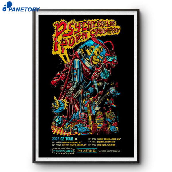 Psychedelic Porn Crumpets OZ Tour 2026 Poster