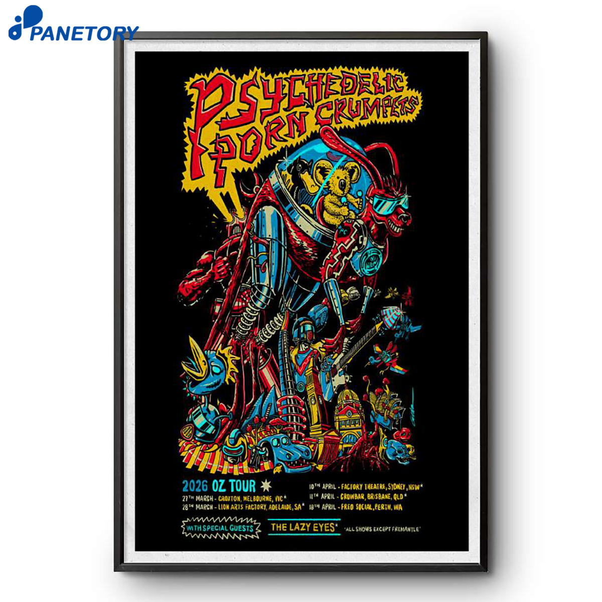 Psychedelic Porn Crumpets Oz Tour 2026 Poster 2 Psychedelic Porn Crumpets Oz Tour 2026 Poster