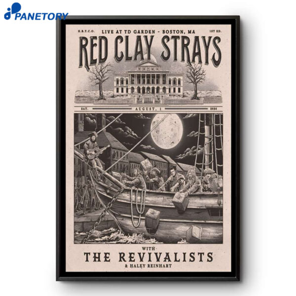 Red Clay Strays TD Garden Boston MA Aug 1 2026 Poster