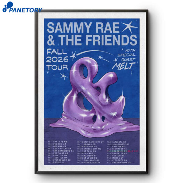 Sammy Rae And The Friends Fall Tour 2026 Poster