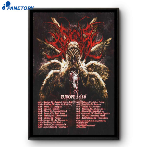 Signs Of The Swarm Europe Tour 2026 Poster