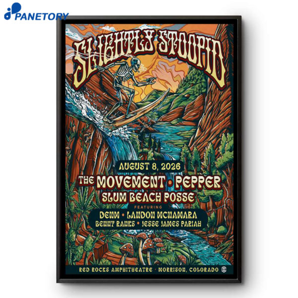Slightly Stoopid Red Rocks Amphitheatre Morrison CO Aug 8 2026 Poster