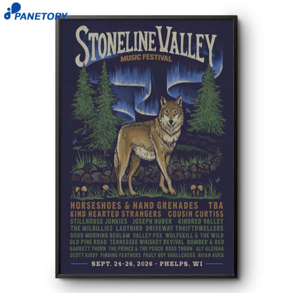Stoneline Valley Music Festival Phelps WI Sep 24-26 2026 Poster