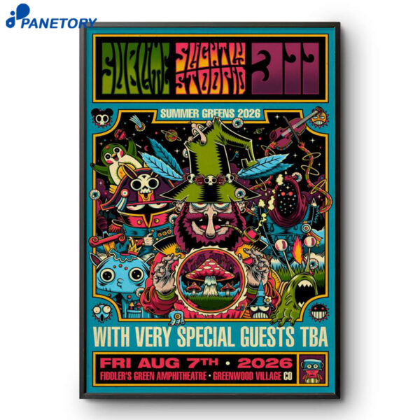 Sublime With Slightly Stoopid And 311 Fiddler's Green Amphitheatre Aug 7 2026 Poster