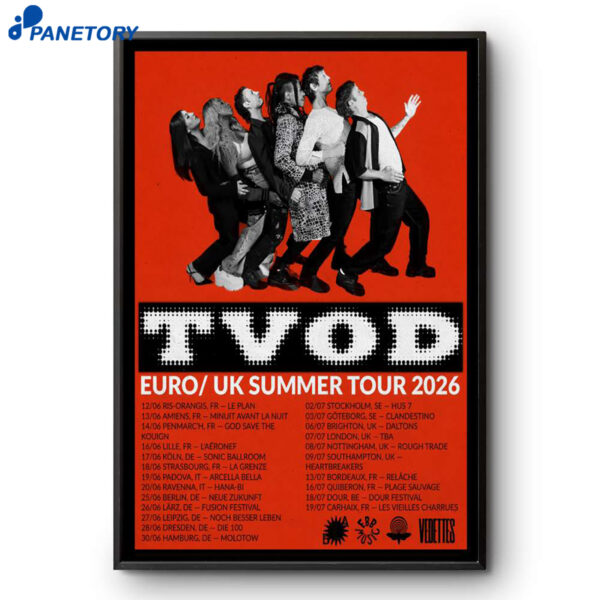 Tvod Summer Tour EU UK 2026 Poster