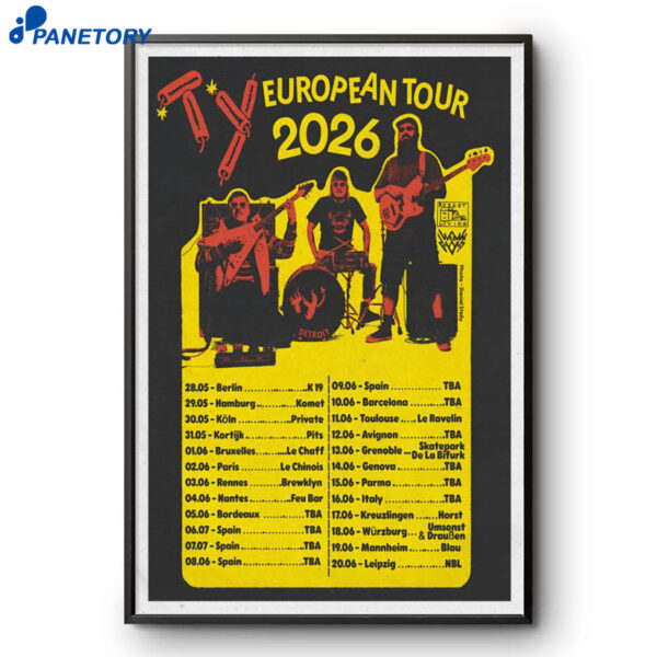 Ty Band EU Tour 2026 Poster