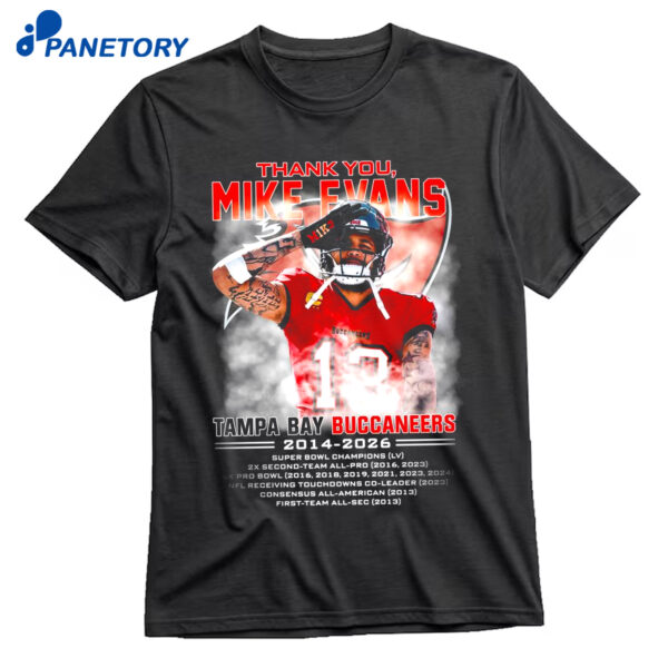 Thank You Mike Evans 2014 2026 Shirt