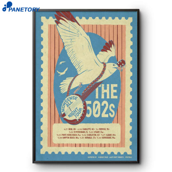 The 502s Band Nonsense All Night Tour Poster