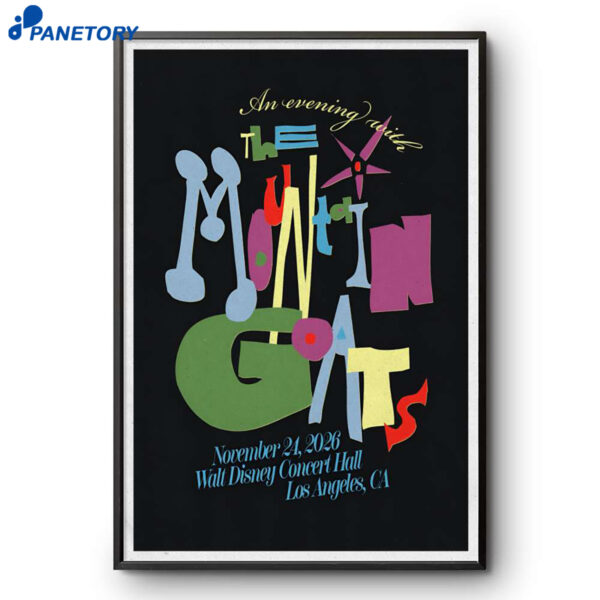 The Mountain Goats Los Angeles CA Nov 24 2026 Poster