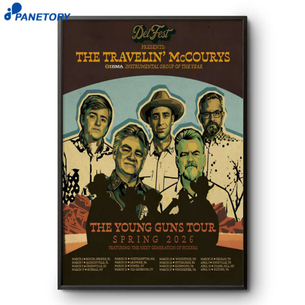 The Travelin' Mccourys The Young Guns Tour Spring 2026 Poster