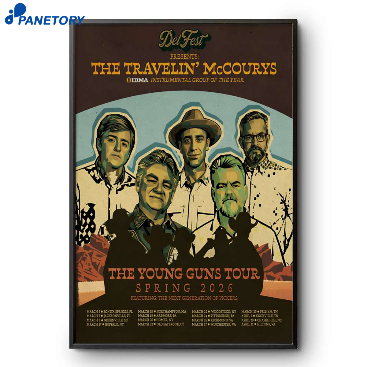 The Travelin' Mccourys The Young Guns Tour Spring 2026 Poster 2 The Travelin' Mccourys The Young Guns Tour Spring 2026 Poster