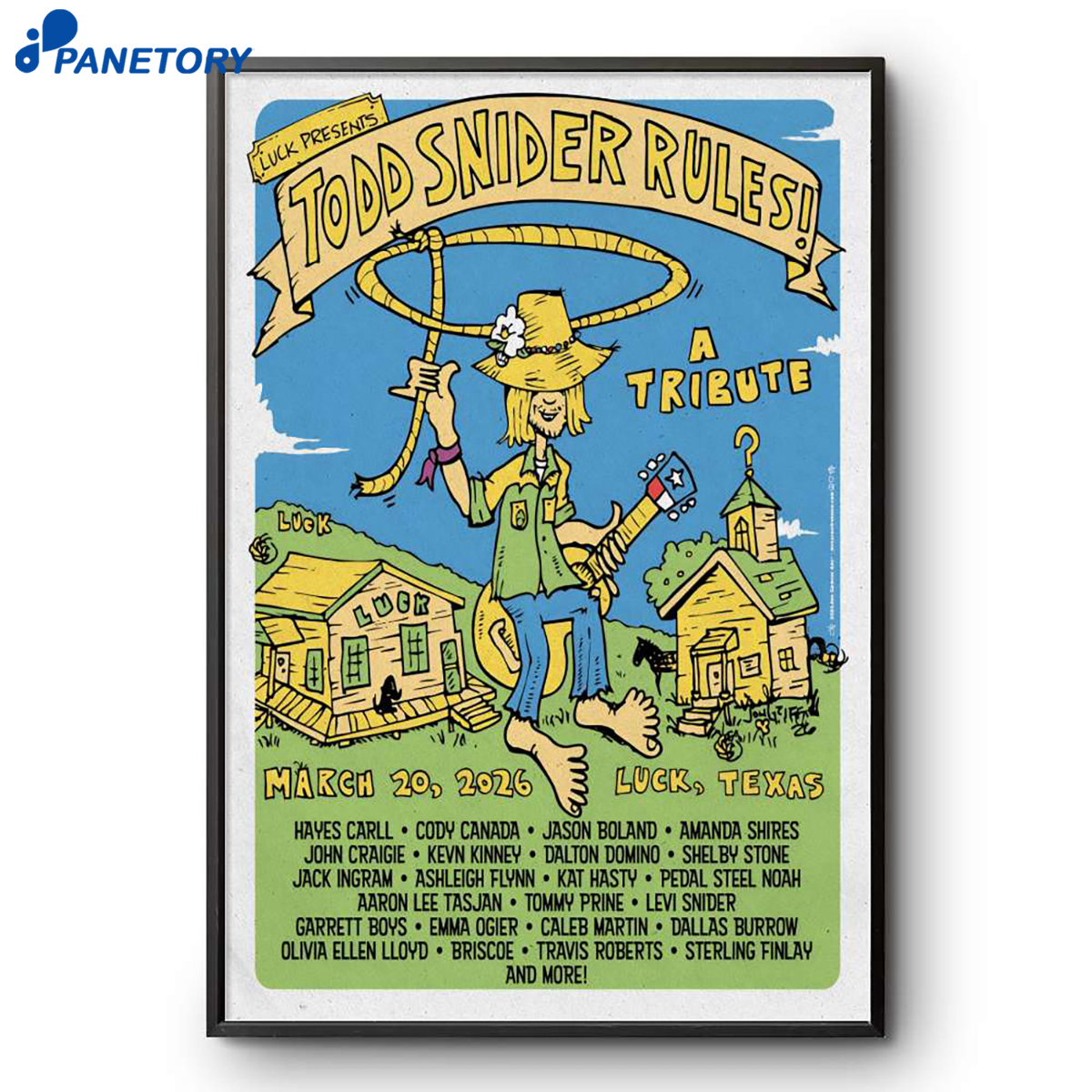 Todd Snider Rules Luck Tx Mar 19 2026 Poster 2 Todd Snider Rules Luck Tx Mar 19 2026 Poster