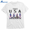 Usa Women Ice Hockey Walking Road Signatures Shirt 1
