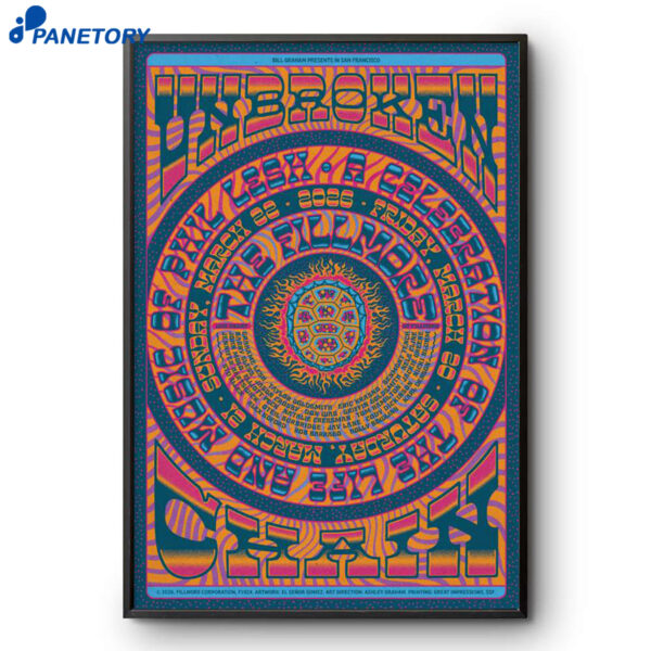 Unbroken Chain The Fillmore San Francisco CA Mar 20-22 2026 Poster