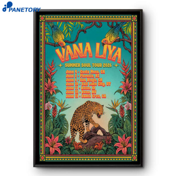Vana Liya Summer Soul Tour 2026 Poster
