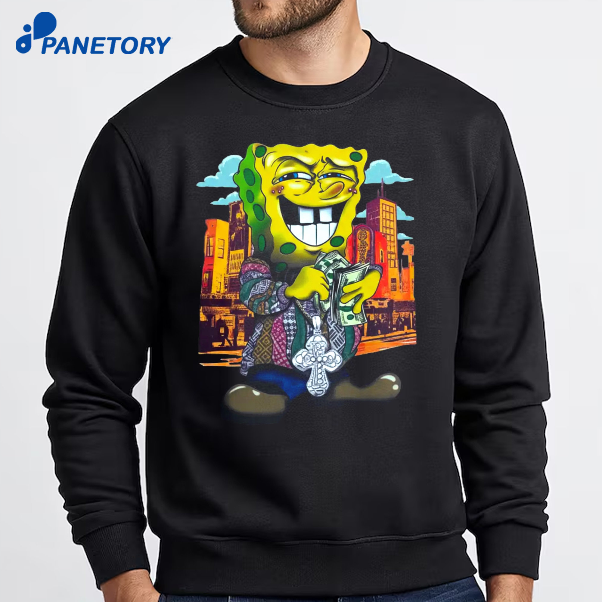 Vintage Y2K Gangster Spongebob Shirt 6 Vintage Y2K Gangster Spongebob Shirt 2