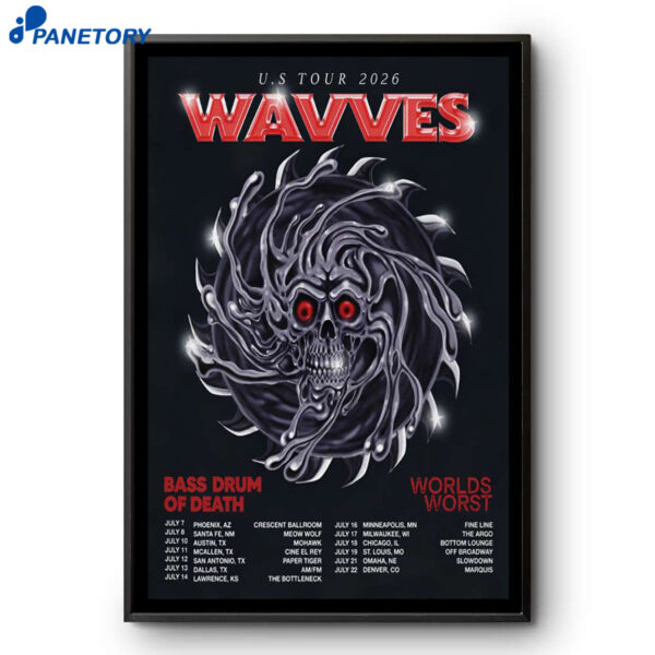 Wavves US Tour 2026 Poster