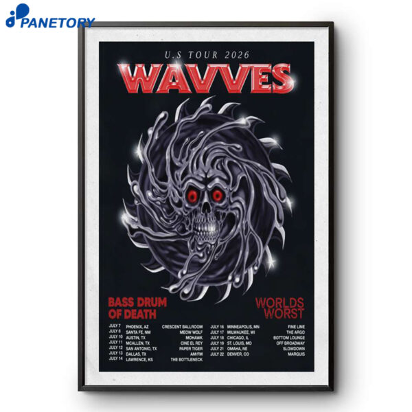 Wavves USA Tour 2026 Poster