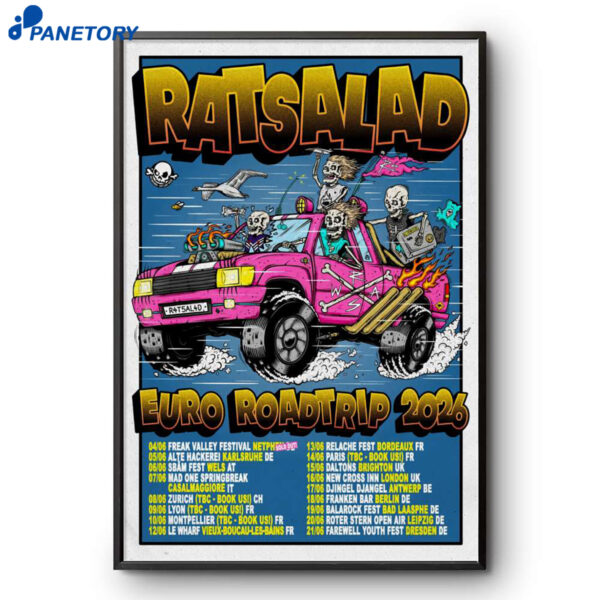 We Are Ratsalad Euro Roadtrip 2026 Poster