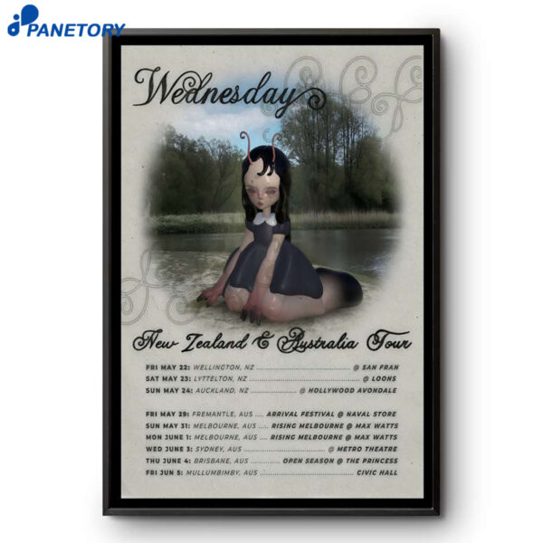 Wednesday NZ And AUS Tour 2026 Poster
