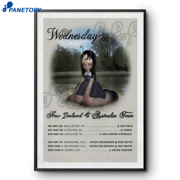 Wednesday New Zealand & Australia 2026 Poster