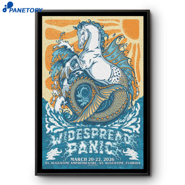 Widespread Panic Saint Augustine Amphitheatre Mar 20-22 2026 Poster