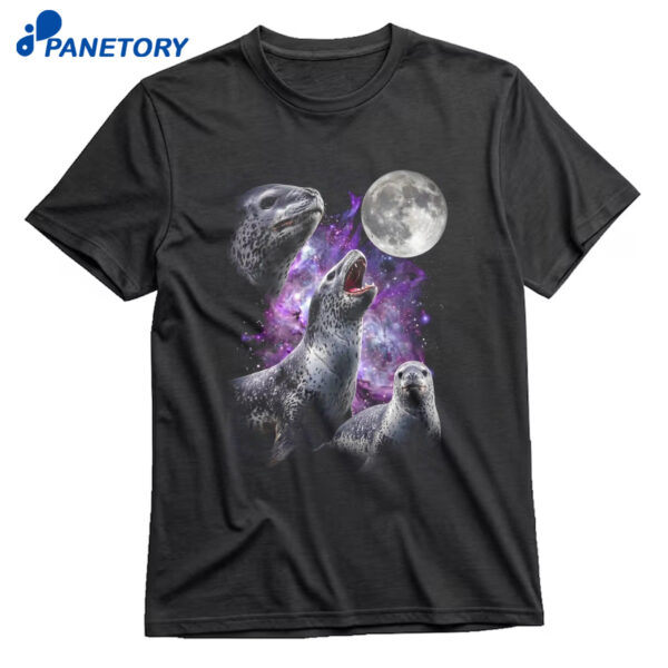 3 Seals Howling At The Moon T-Shirt